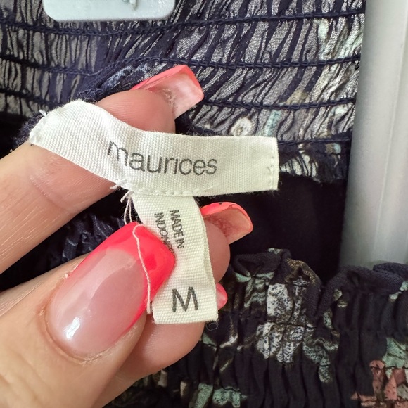 Maurices Blue Sundress with Raglan Sleeves and Scoop Neck - Picture 2 of 11